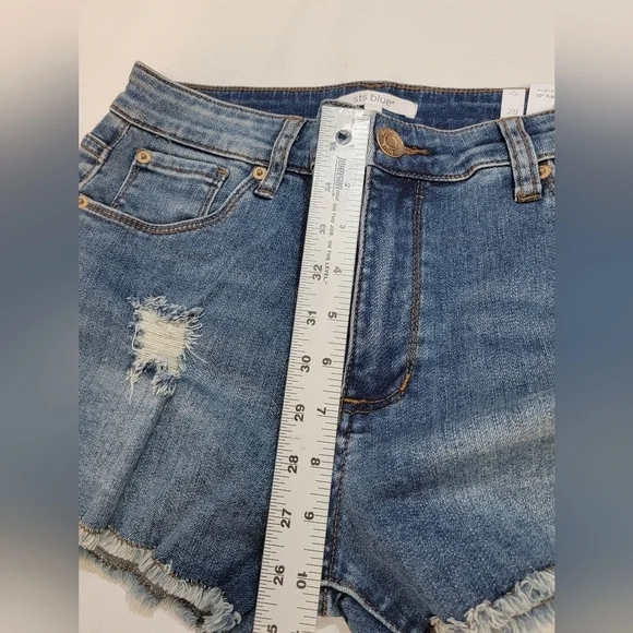 STS BLUE Aubrey Short Size 28-in 10in high rise denim short, distressed - Picture 4 of 11
